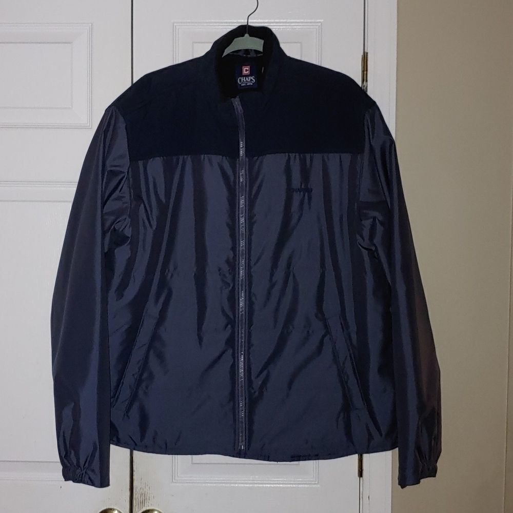 Chaps fleece lined navy blue winter jacket  Sz XXL